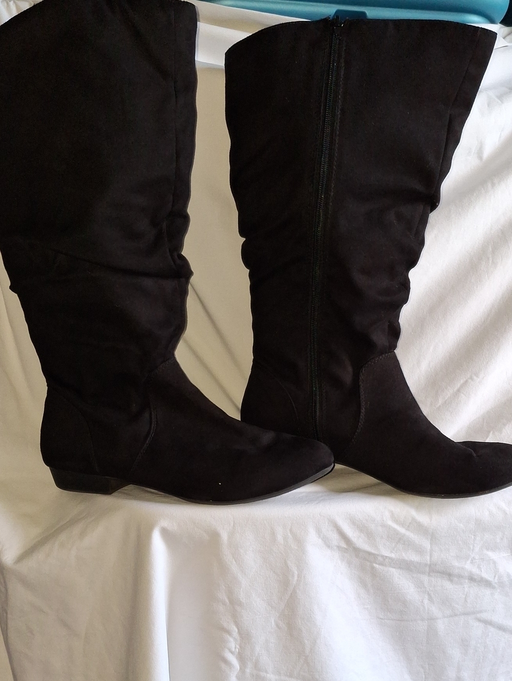 Black Knee-High Women's Boots - Suede Look Lower East Side NGO Rory FS WW